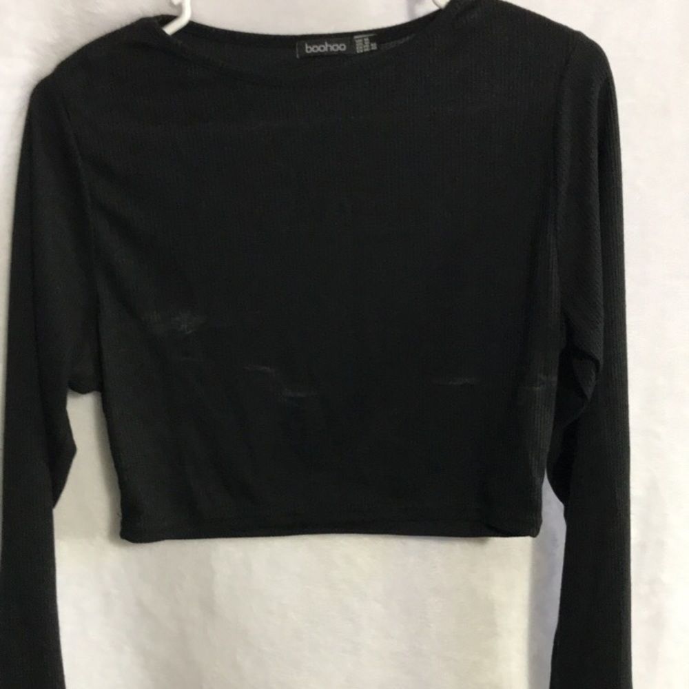 long sleeve crop top
